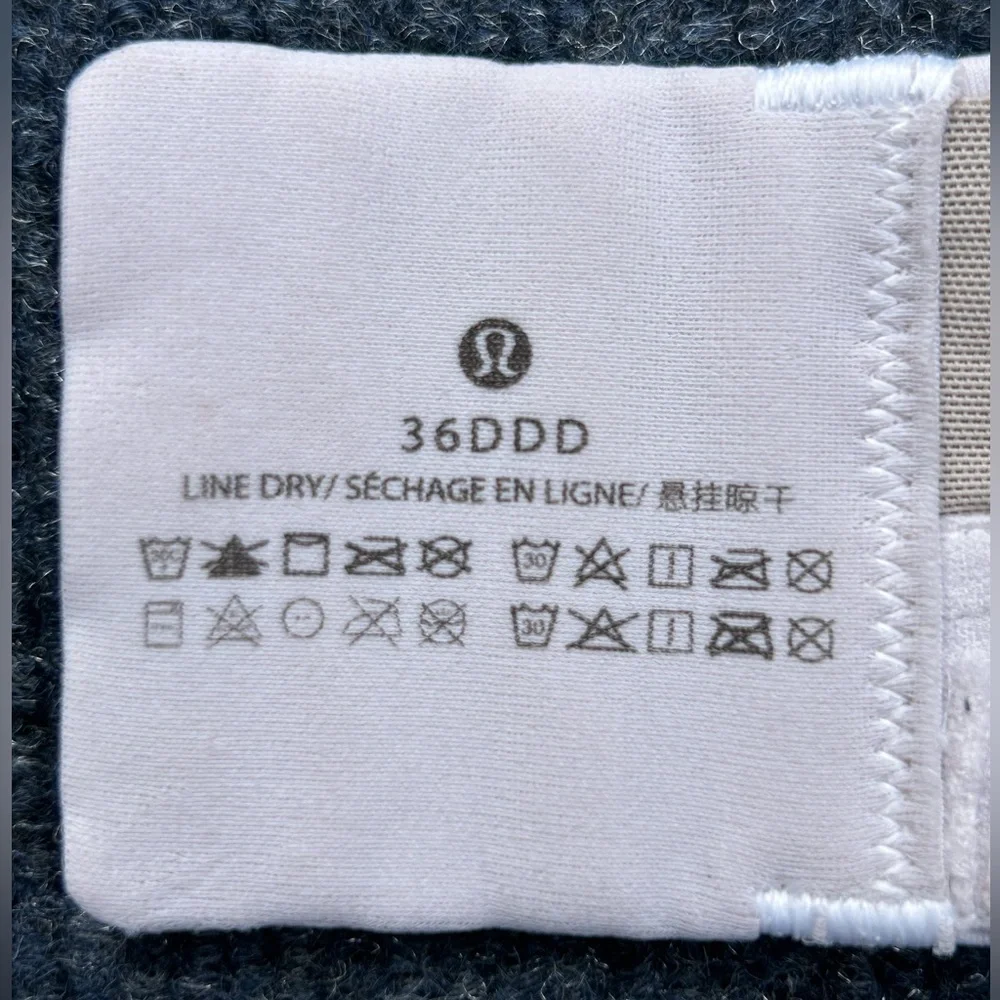 Lululemon Athletica Energy Bra High Support Cross-Back Sports Bra 36DDD Taupe - Picture 5 of 15